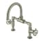 Kingston Brass KS2178RKX Bridge Bathroom Faucet with Push Pop-Up, Brushed Nickel KS2178RKX - alternate 1